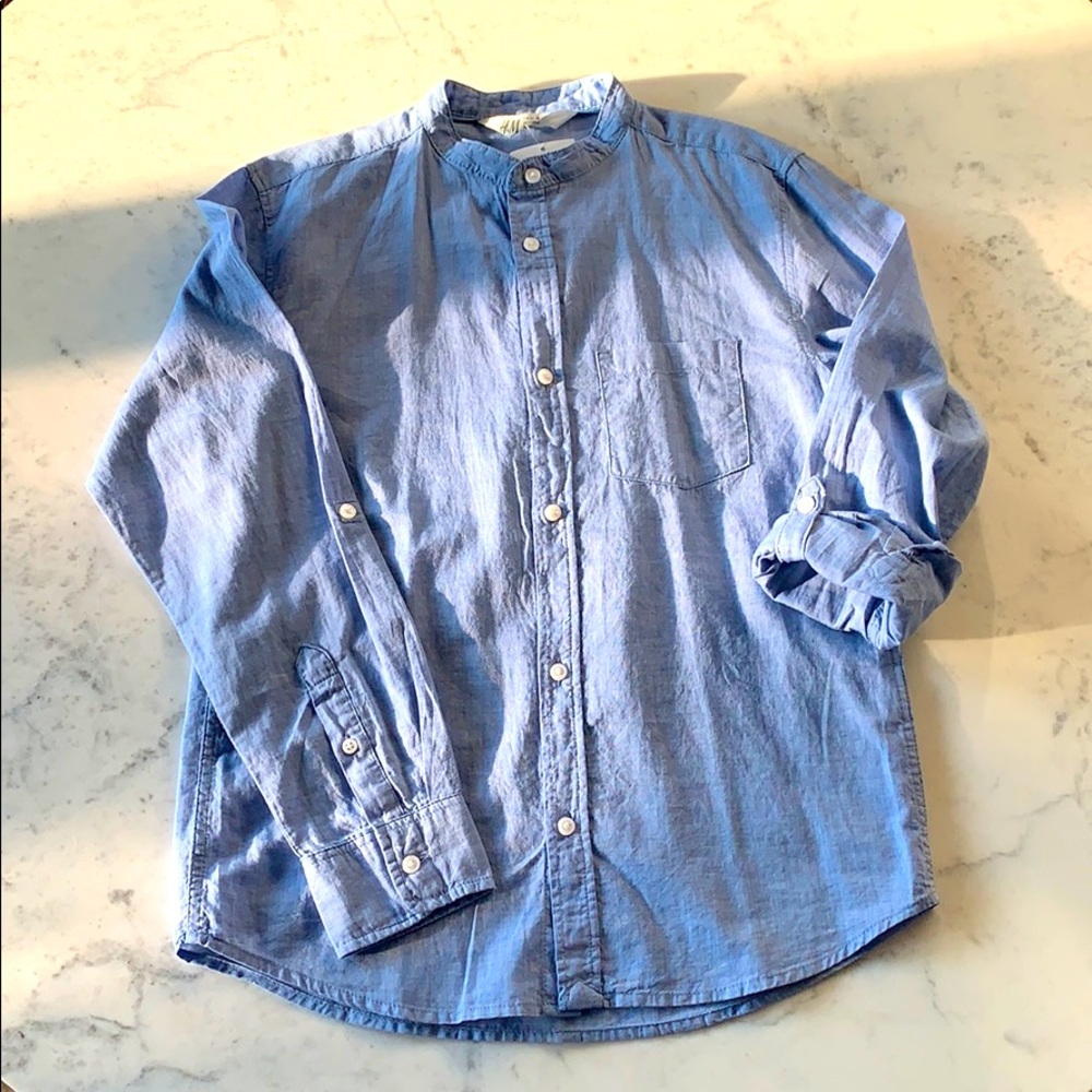 Long Sleeve -Convertible Sleeves Button Down Shirt